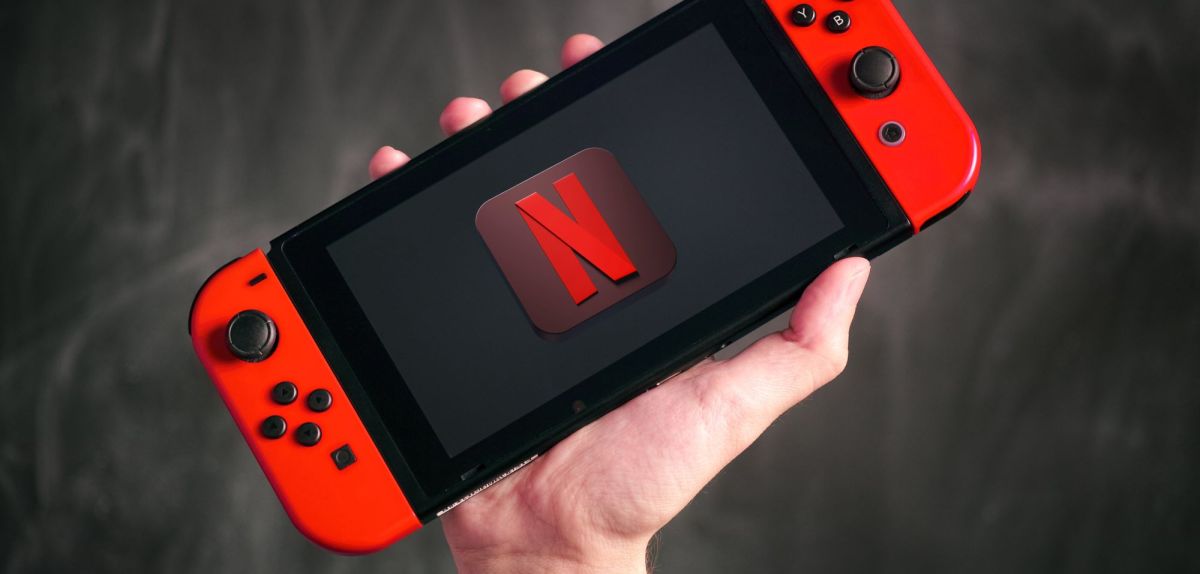 Netflix Logo auf der Nintendo Switch