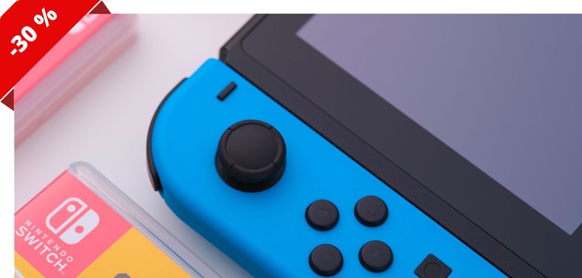 Nintendo Switch auf weißem Grund