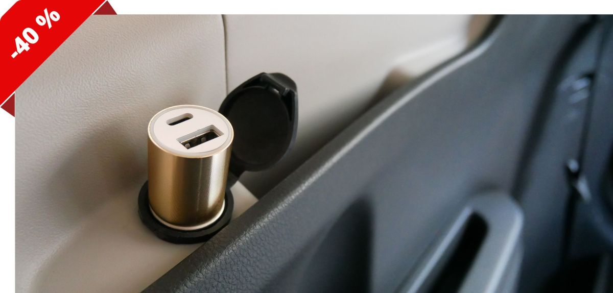 Zigarettenanzünder-Adapter in einem Auto