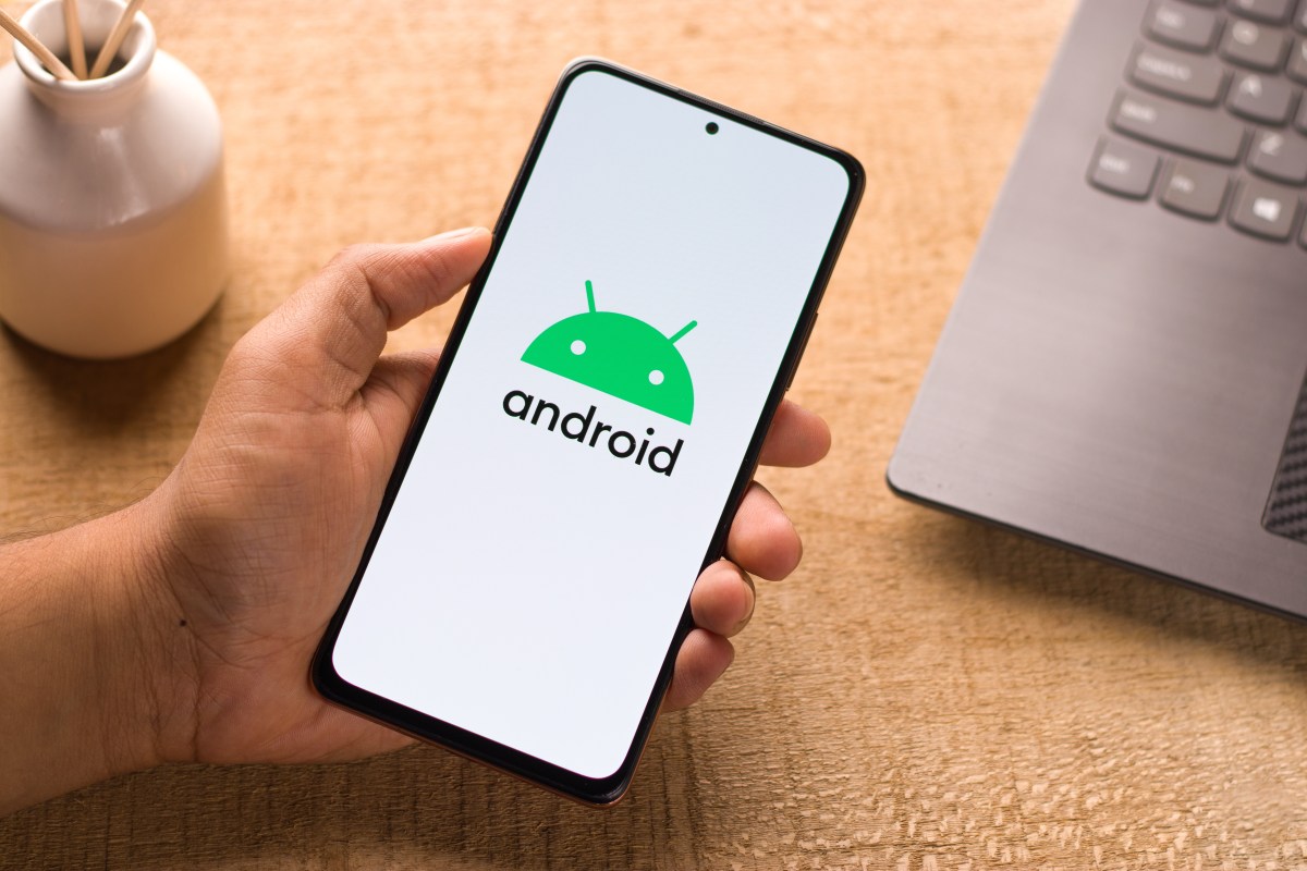 Android Logo auf dem Handy