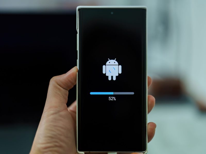 Android-Update auf einem Smartphone