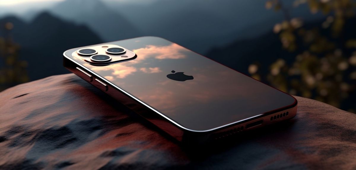 Ein iPhone auf einem Felsen. Einfach schön.