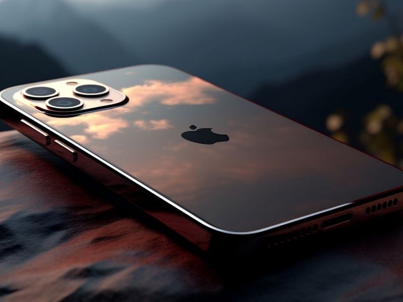 Ein iPhone auf einem Felsen. Einfach schön.