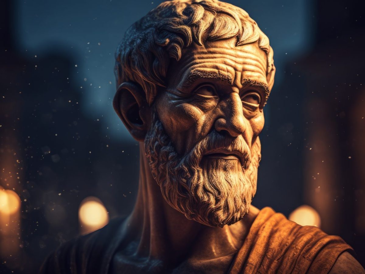 KI-generiertes Bild des Philosophen und Mathematikers Pythagoras