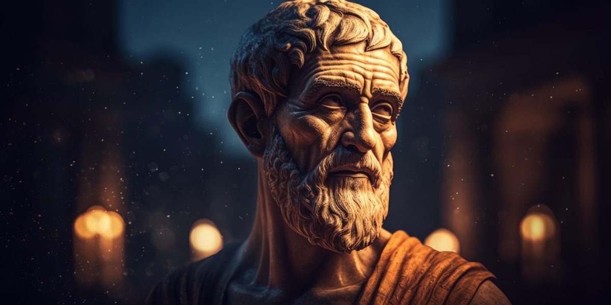 KI-generiertes Bild des Philosophen und Mathematikers Pythagoras