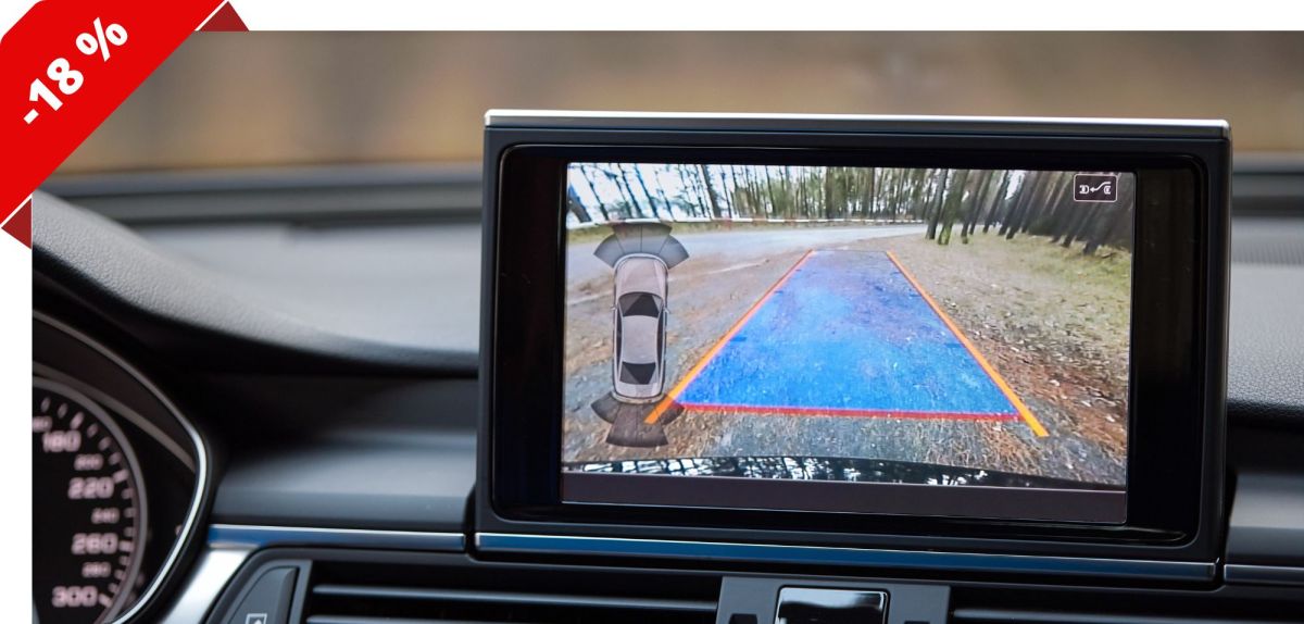 Rückfahrkamera-Display in einem Auto