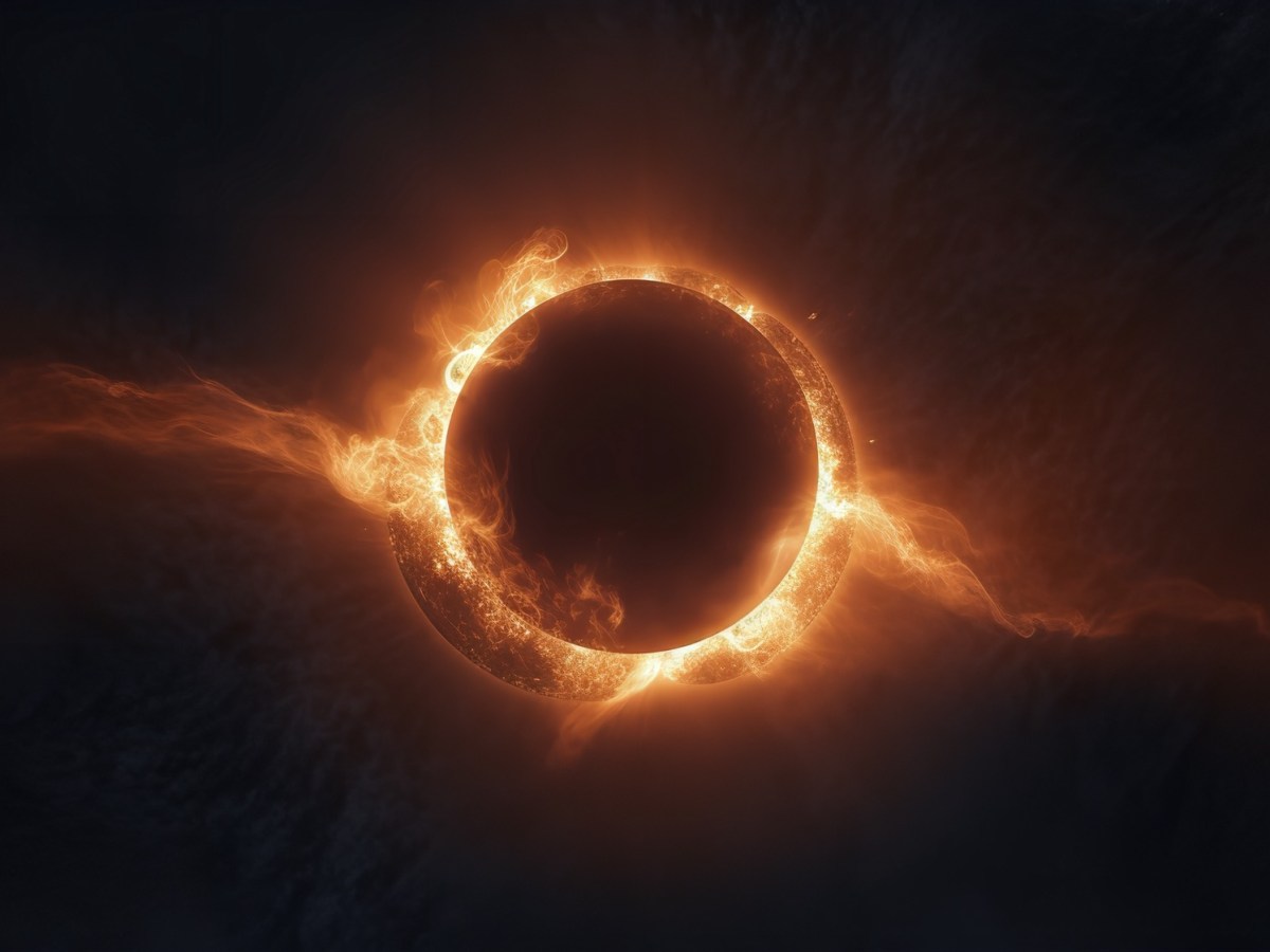 Ki-generiertes Bild einer Sonnenfinsternis.