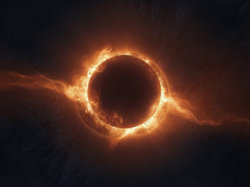 Ki-generiertes Bild einer Sonnenfinsternis.