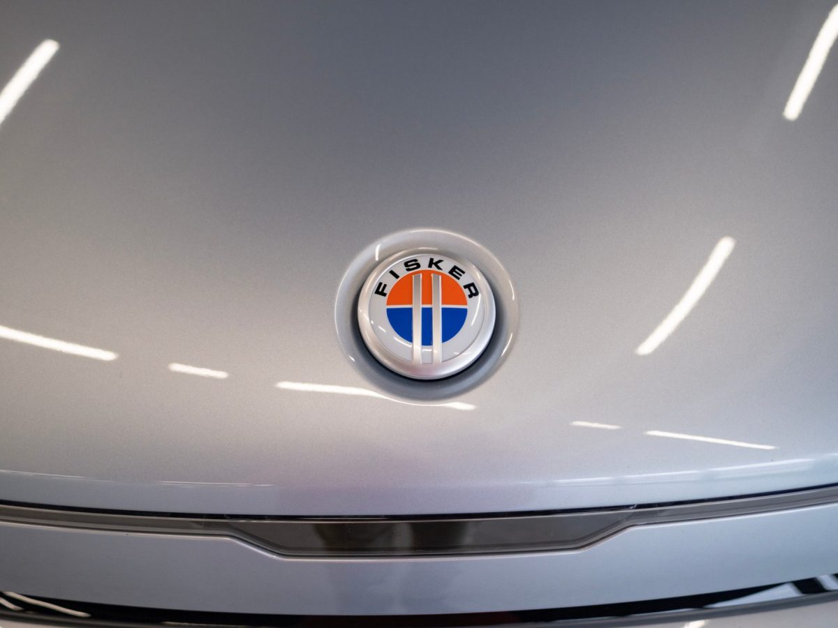 Fisker-Logo auf einer Motorhaube