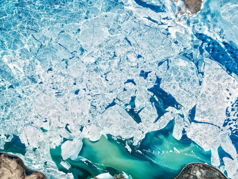 Satteliten-Bild eines Gletschers