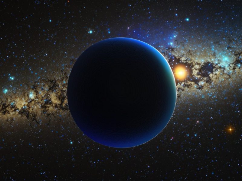 dunkler Planet im Weltraum