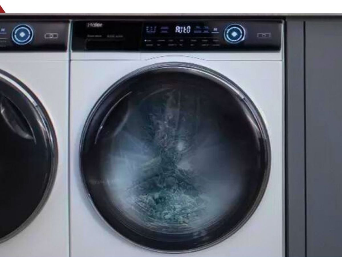 Waschmaschine in einer Waschküche
