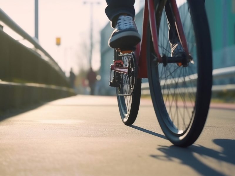 Fahrrad auf einer Fahrradstraße