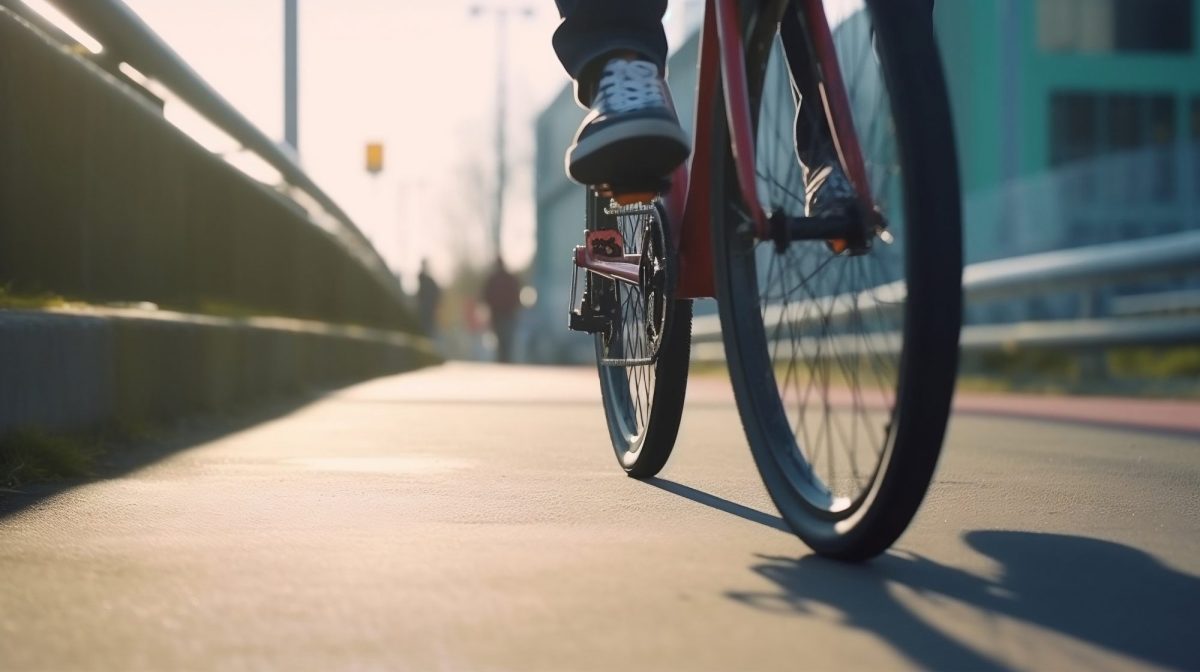 Fahrrad auf einer Fahrradstraße