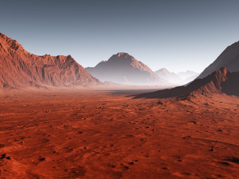 Weite Ebene auf dem Mars