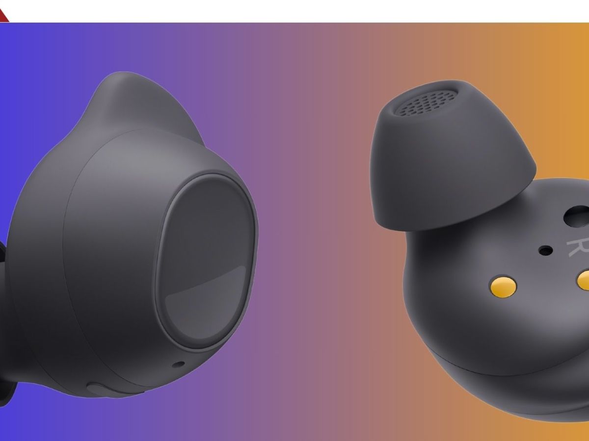 Samsung Galaxy Buds FE vor einem Farbverlauf