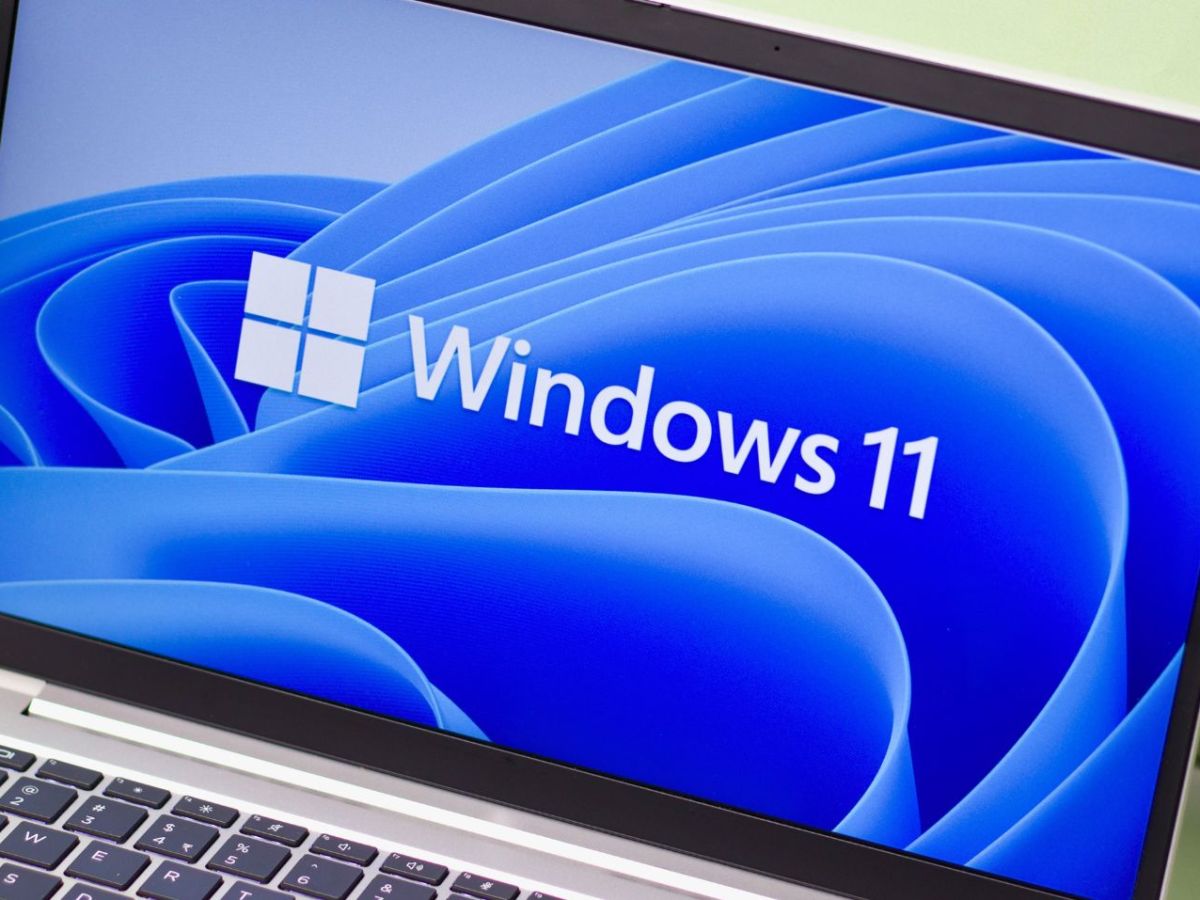 Windows 11 auf einem Laptop.