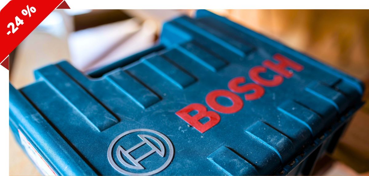 Bosch-Logo auf einem Werkzeugkoffer