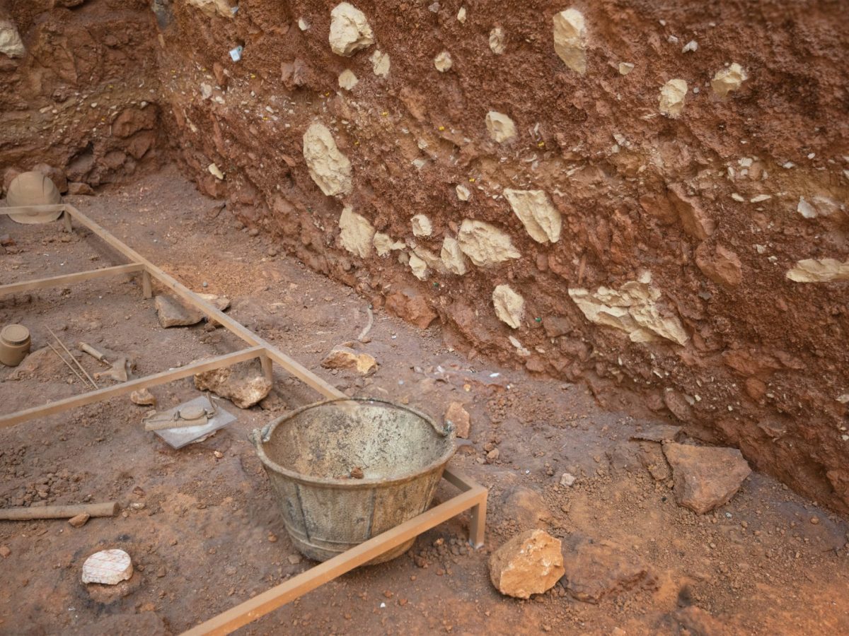 Ansicht von einem archäologischen Fund