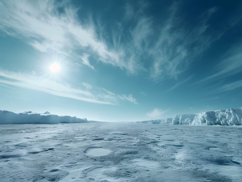 KI-generiertes Bild einer Eisfläche, die an die Arktis erinnert.