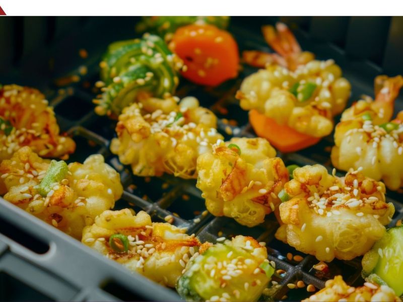 Essen in einer Heißluftfritteuse