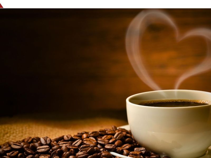 Dampfende Kaffeetasse
