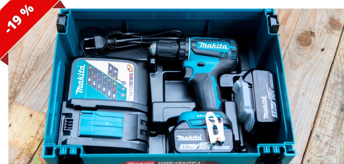 Makita-Akkuschrauber in einem Set-Koffer