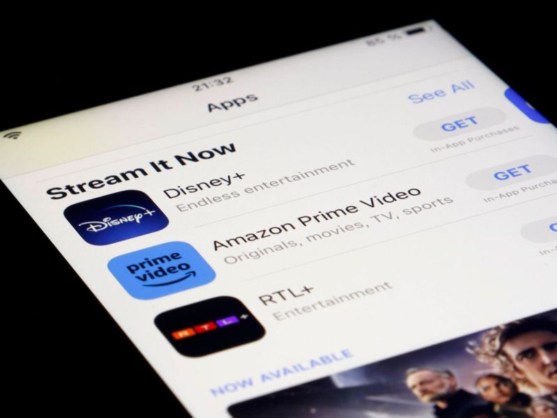 Streamingapps auf einem Smartphone