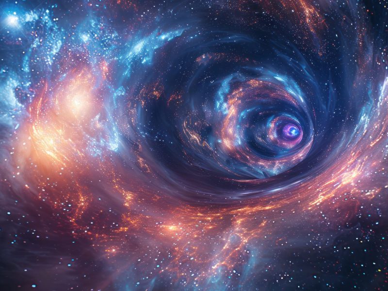 KI-generiertes Bild eines Tunnels im Weltall