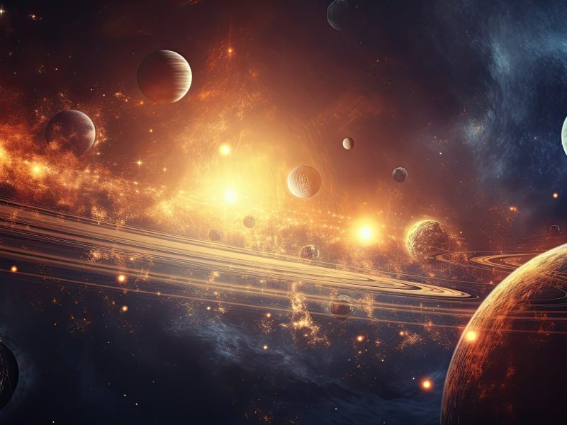 KI-generiertes Bild des Weltall.
