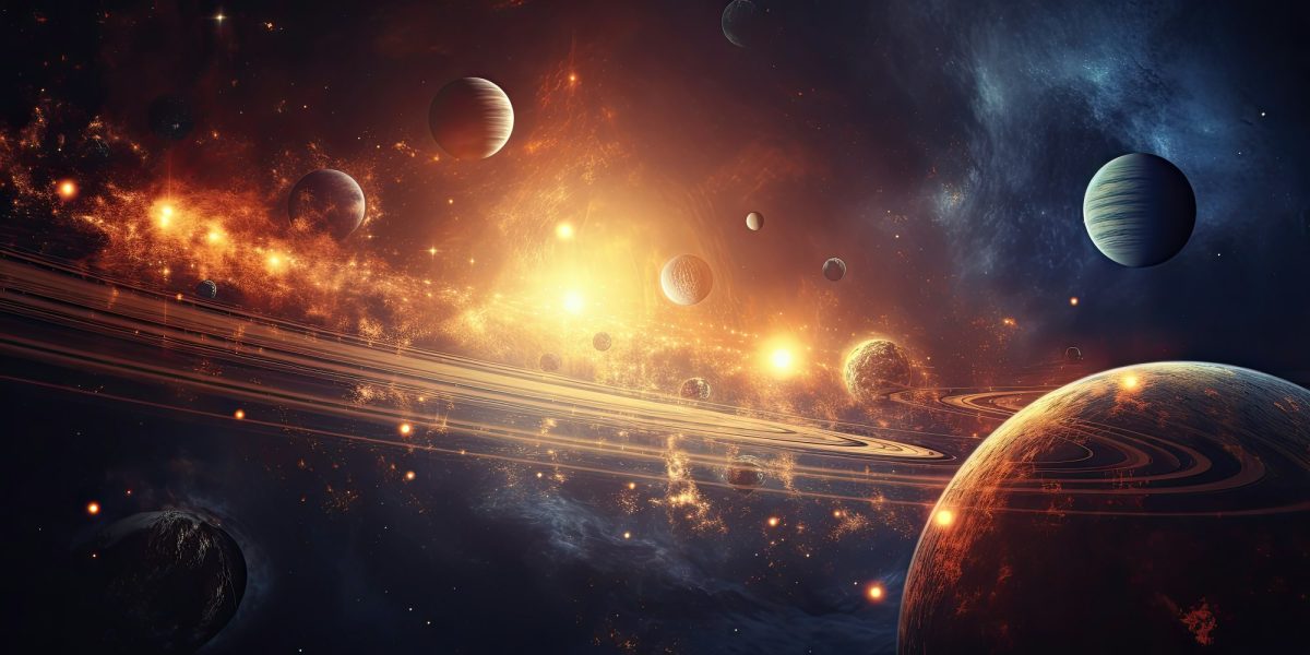 KI-generiertes Bild des Weltall.