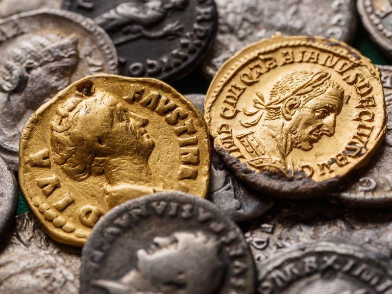 Alte Münzen als archäologischer Fund