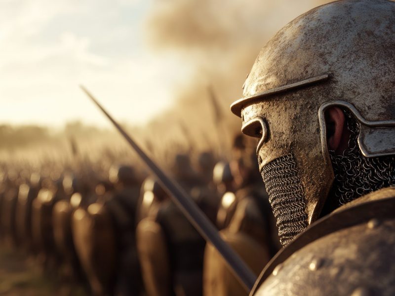 KI-Render von Rüstungen als archäologischer Fund.