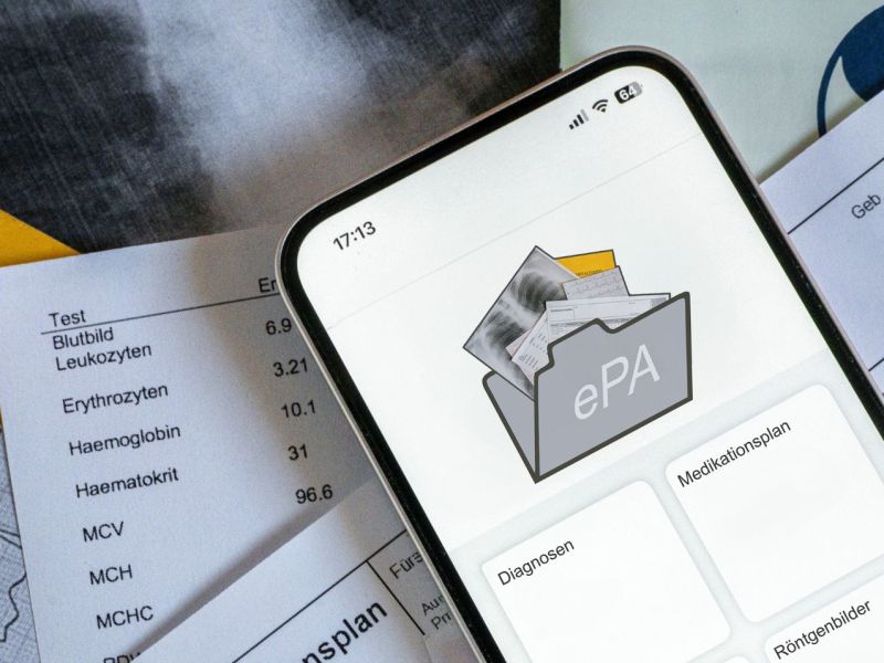 ePa-Symbol auf einem Smartphone