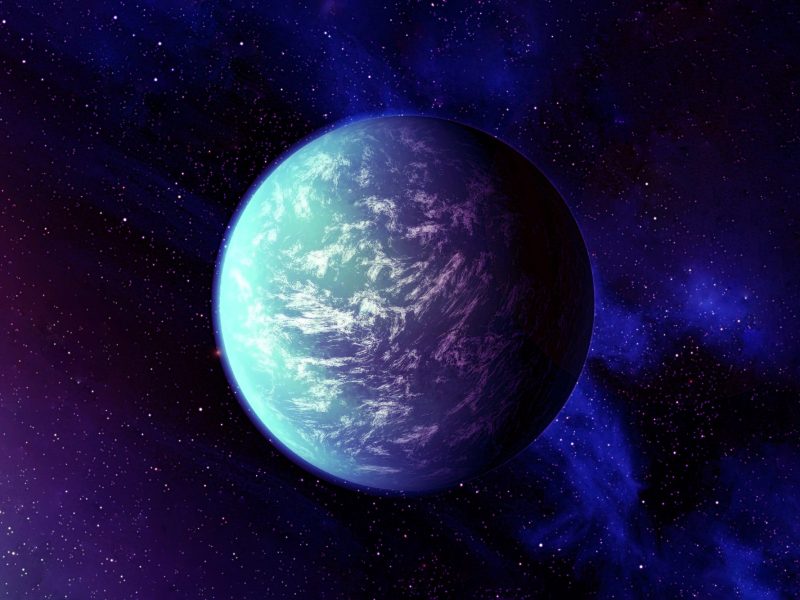 Exoplanet im Weltall.