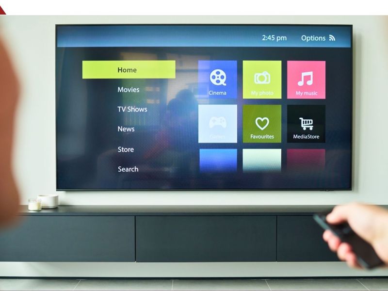 Smart-TV mit Pärchen