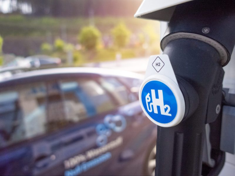 Tankstelle für Wasserstoff.