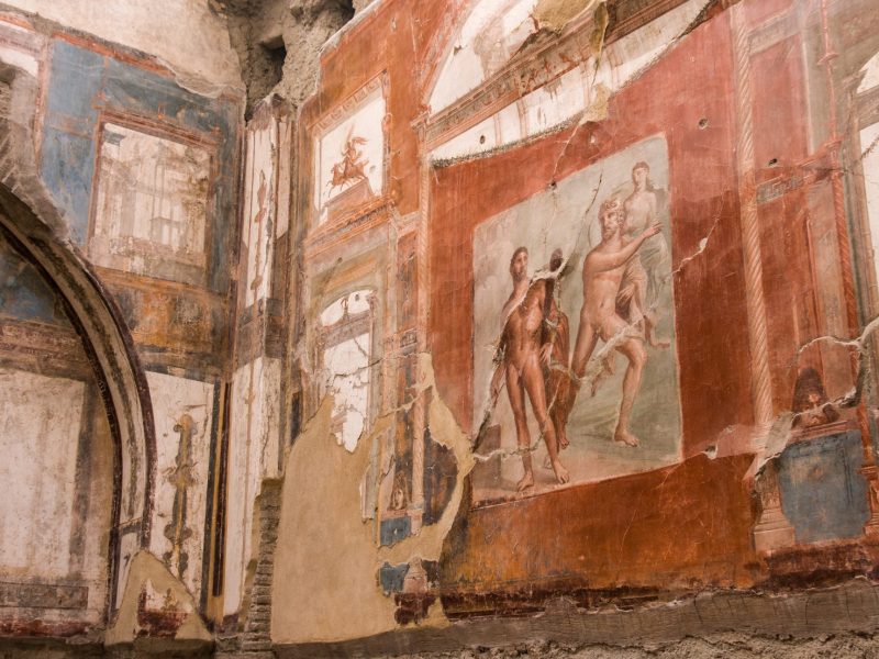 Fresko in Pompeji als archäologischer Fund.