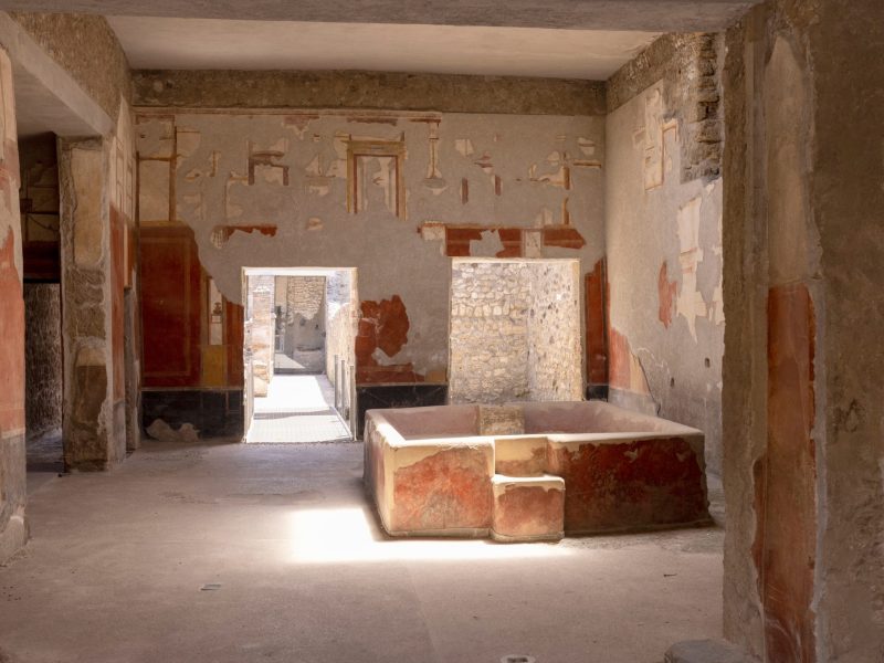 Innenansicht eines Hauses als archäologischer Fund.