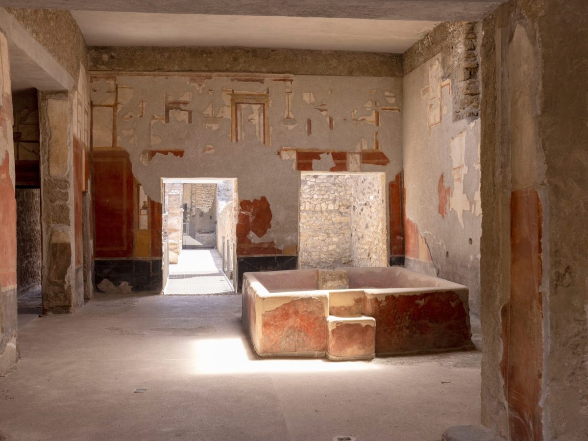 Innenansicht eines Hauses als archäologischer Fund.