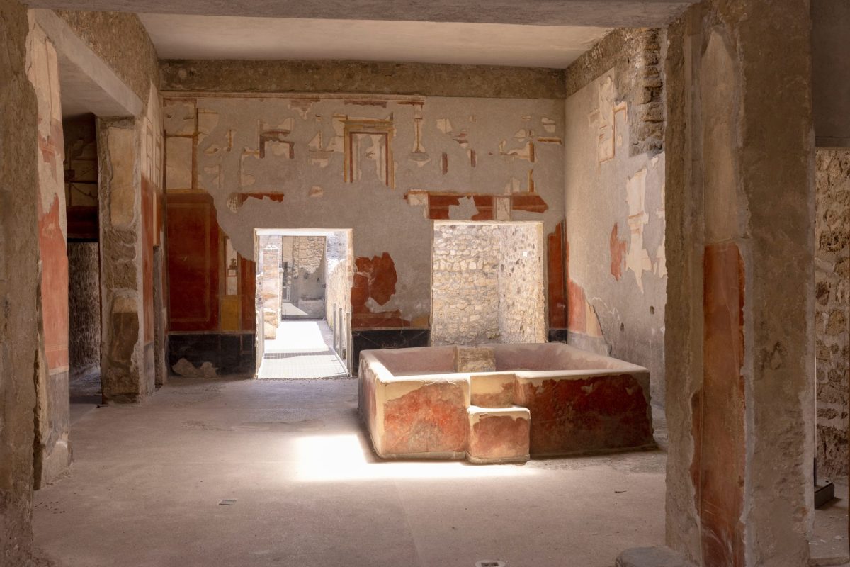 Innenansicht eines Hauses als archäologischer Fund.