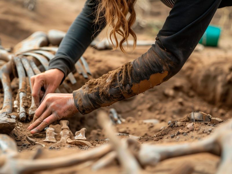 Knochen als archäologischer Fund.