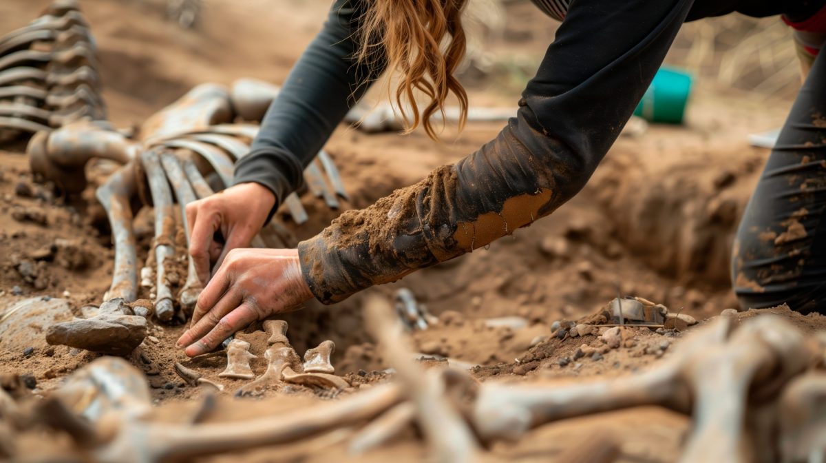 Knochen als archäologischer Fund.