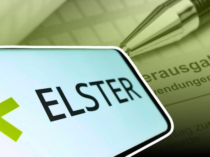 ELSTER-Logo auf einem Smartphone