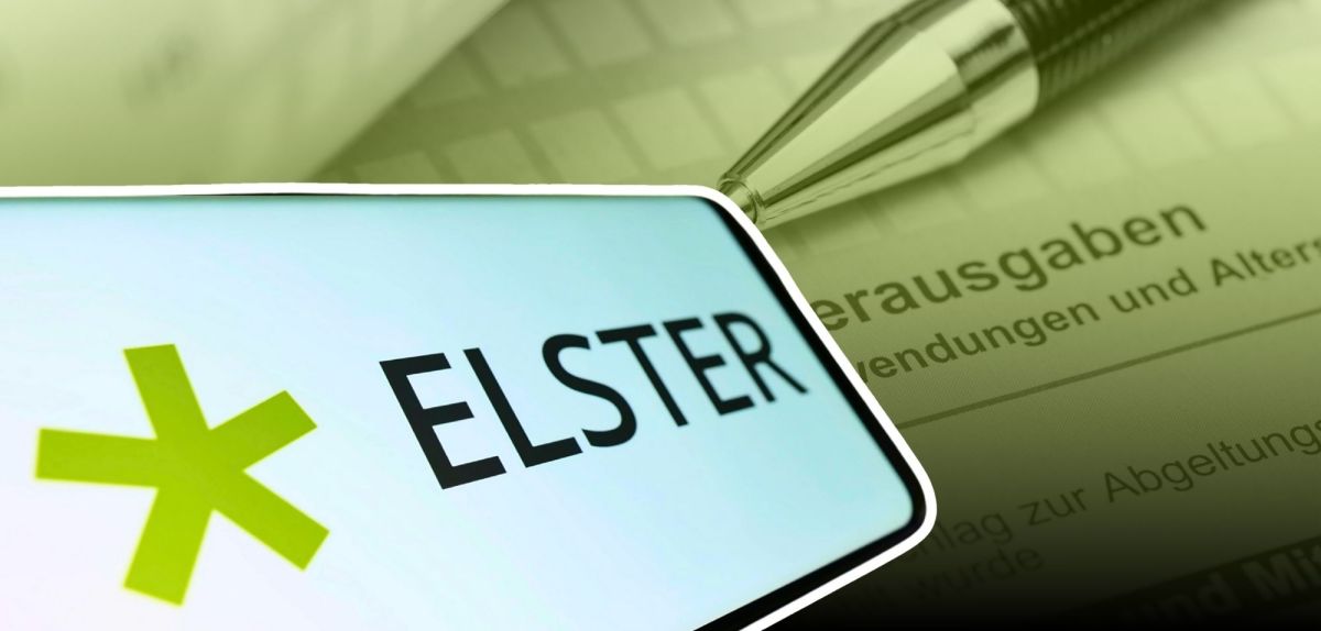 ELSTER-Logo auf einem Smartphone