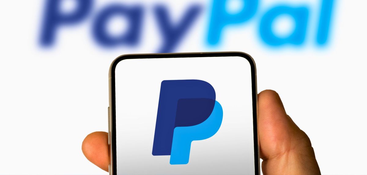 PayPal-Logo auf Smartphone