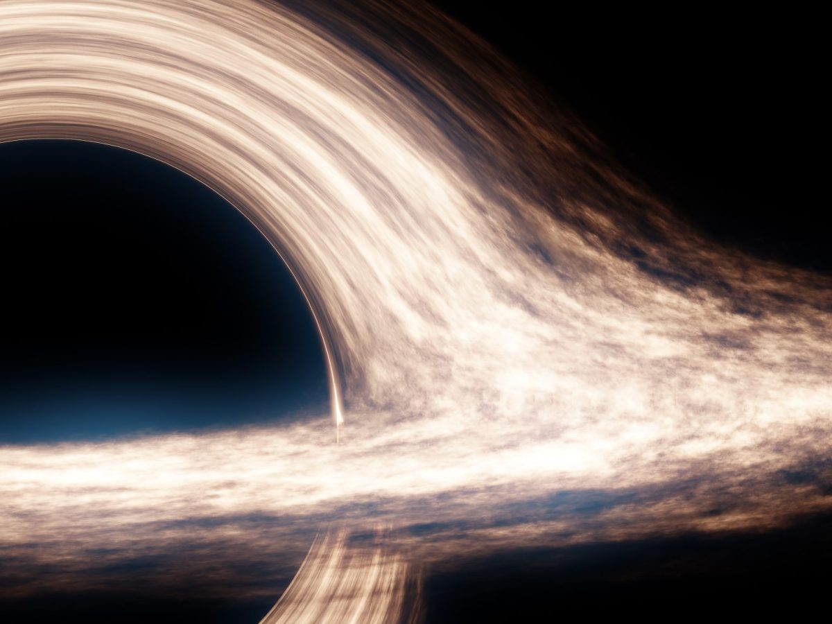 KI-Render von einem schwarzen Loch