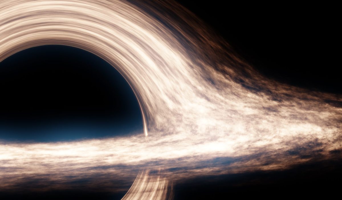 KI-Render von einem schwarzen Loch
