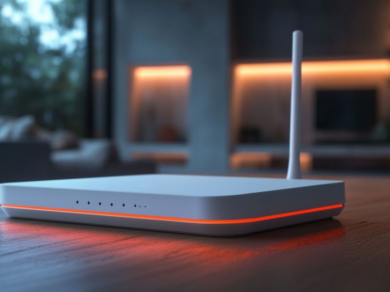 Router empfängt ein FritzBox-Update (KI-generiertes Bild).