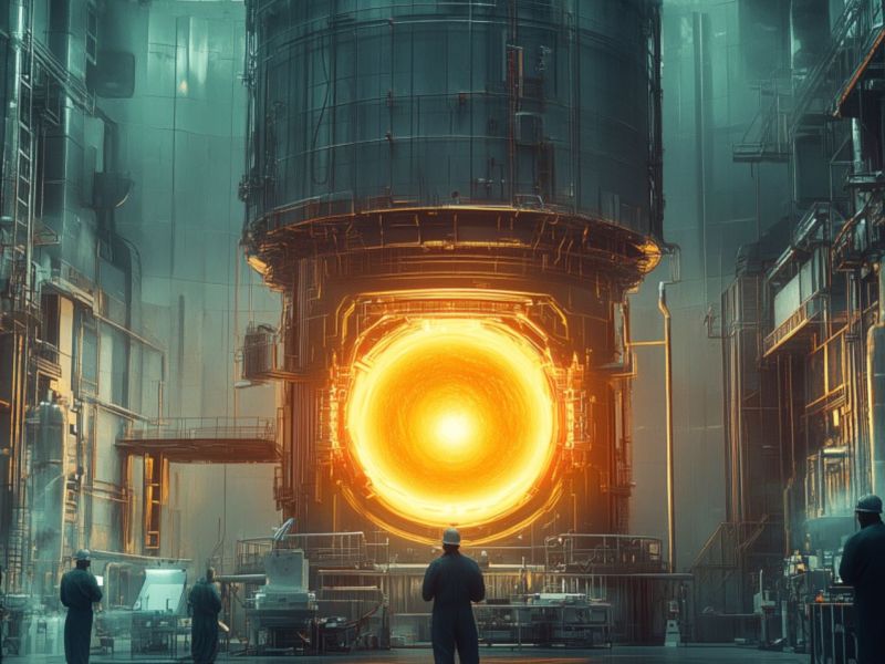 Ein Reaktor für Kernfusion in Betrieb (KI-generiertes Bild).